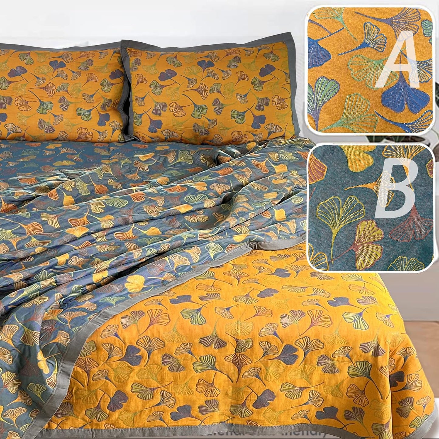 Ginkgo Dream Ginkgo Quilt Bedding Set