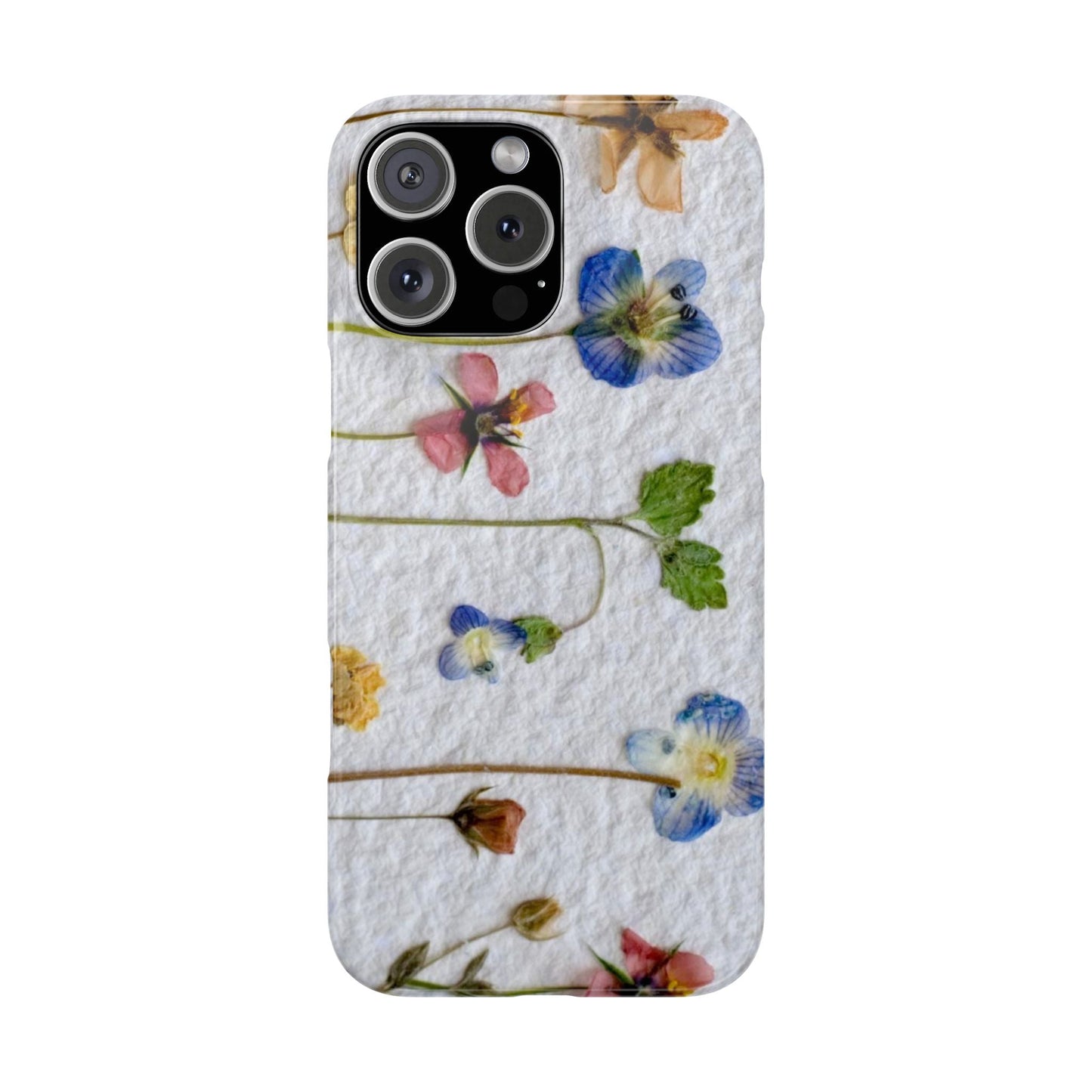 Dried Wild Pink and Purple Flower Image on Paper, Floral Slim Phone Cases, Case-Mate IPHONE16 and all sizes