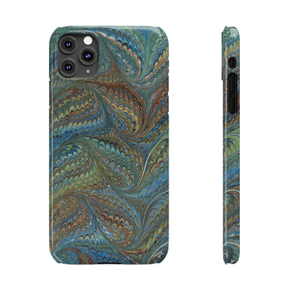 Blue and Green Italian Marbled Swirl Design, Italy Feather Phone Case, Multi-Color, Slim Phone Cases, Case-Mate IPHONE16 and all sizes