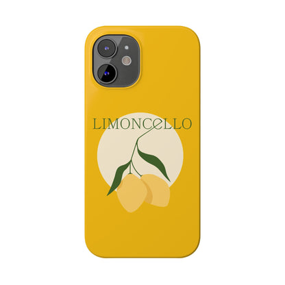 Italian Limoncello Yellow Slim Phone Cases with Lemons, Case-Mate IPHONE16 and all sizes