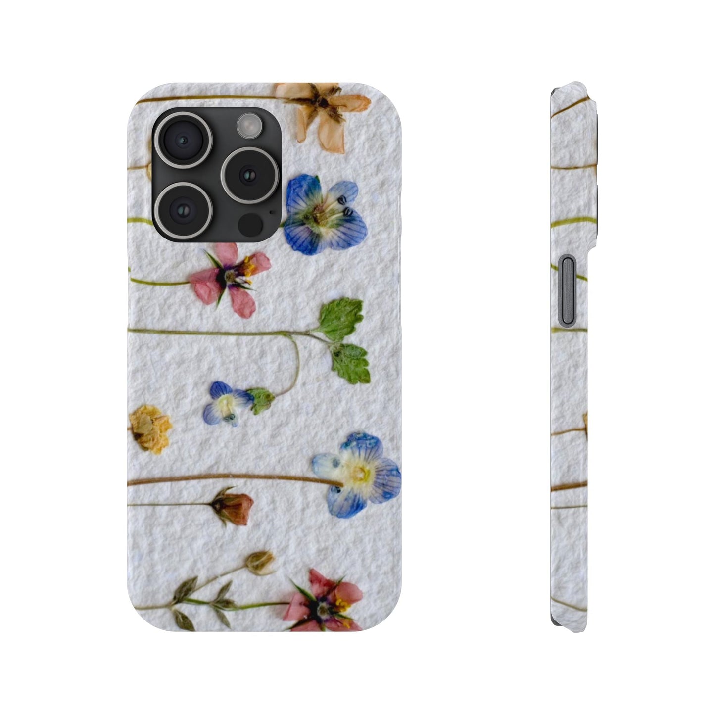 Dried Wild Pink and Purple Flower Image on Paper, Floral Slim Phone Cases, Case-Mate IPHONE16 and all sizes