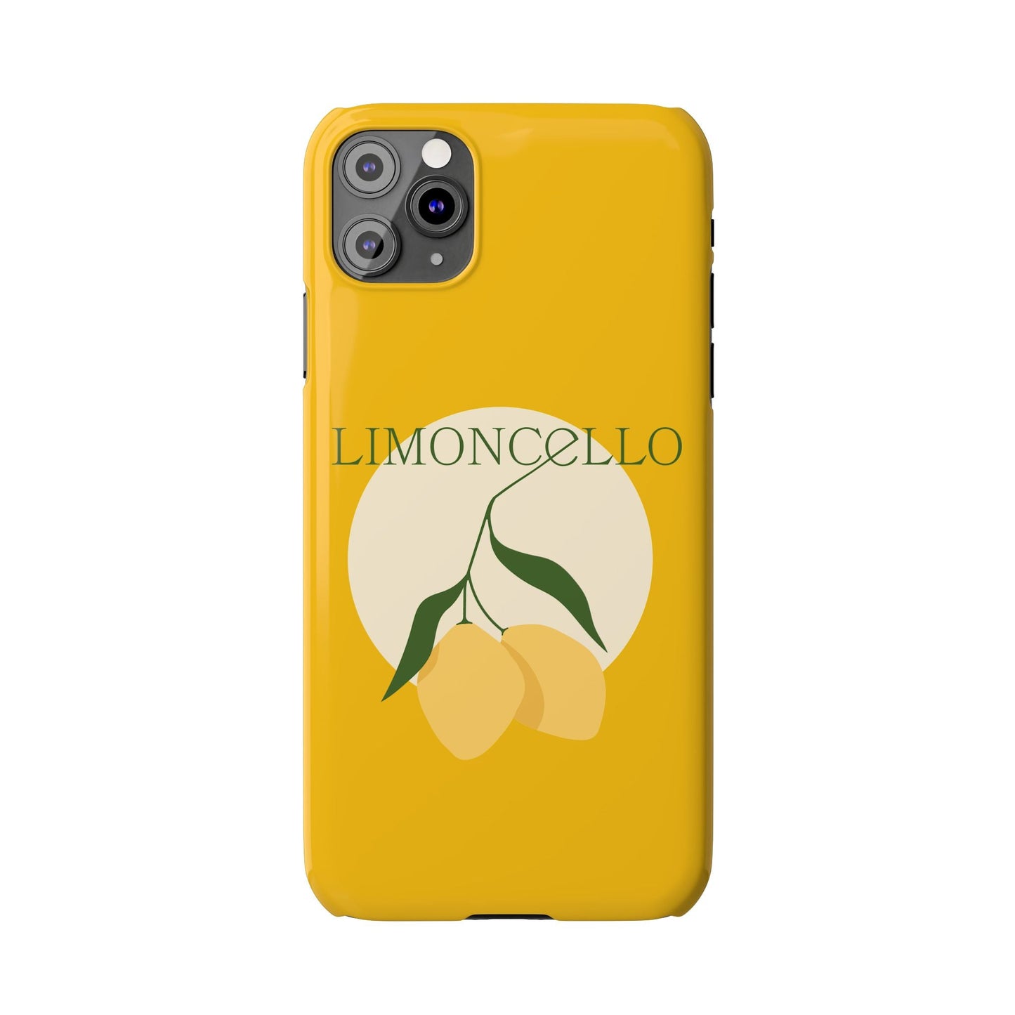 Italian Limoncello Yellow Slim Phone Cases with Lemons, Case-Mate IPHONE16 and all sizes