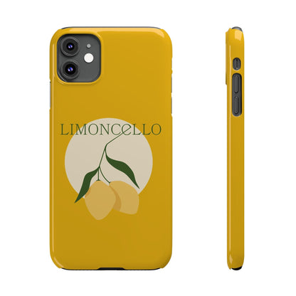 Italian Limoncello Yellow Slim Phone Cases with Lemons, Case-Mate IPHONE16 and all sizes